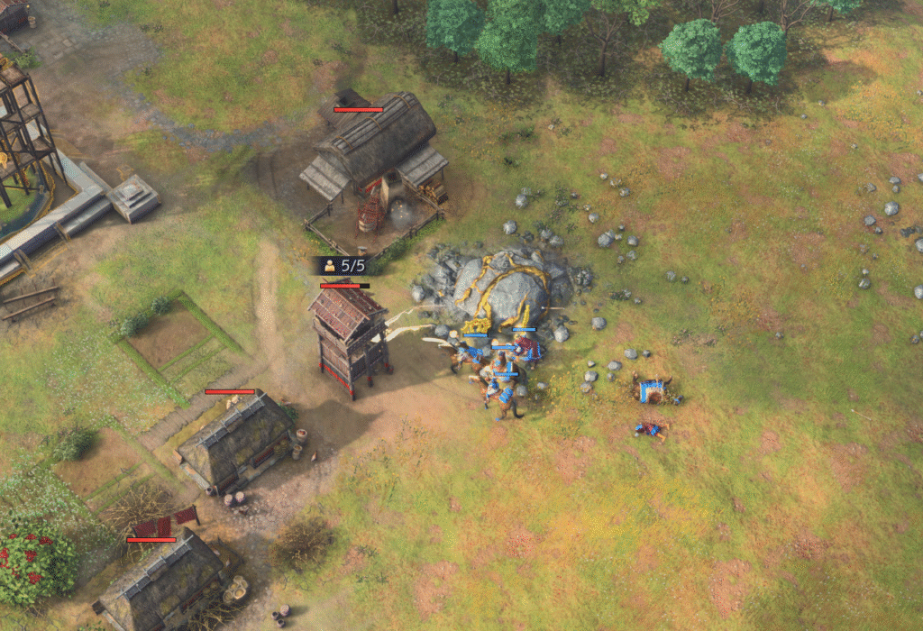 Student's attempt at idling gold and burning tower costing him a lot of units and doing minimal damage.